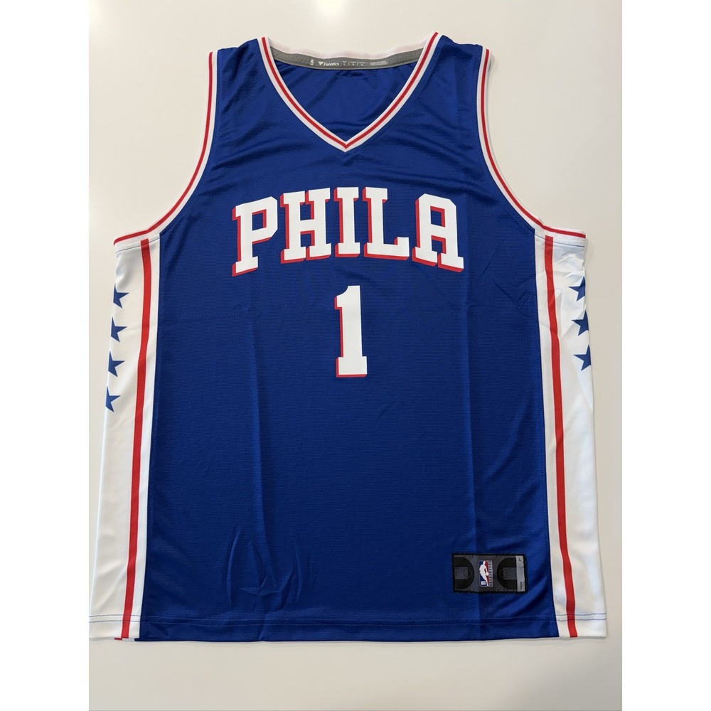 Fanatics James Harden #1 Philadelphia 76ers NBA Basketball Jersey Mens L Blue